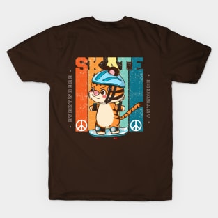 Funny cat skater T-Shirt